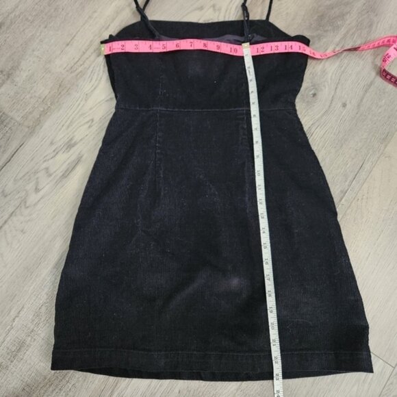 Aritzia Wilfred Isabella Black Corduroy Mini Dress Size 4 - Picture 15 of 16